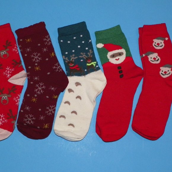 Ladies Christmas Socks 5PR Gift Set - Picture 2 of 2